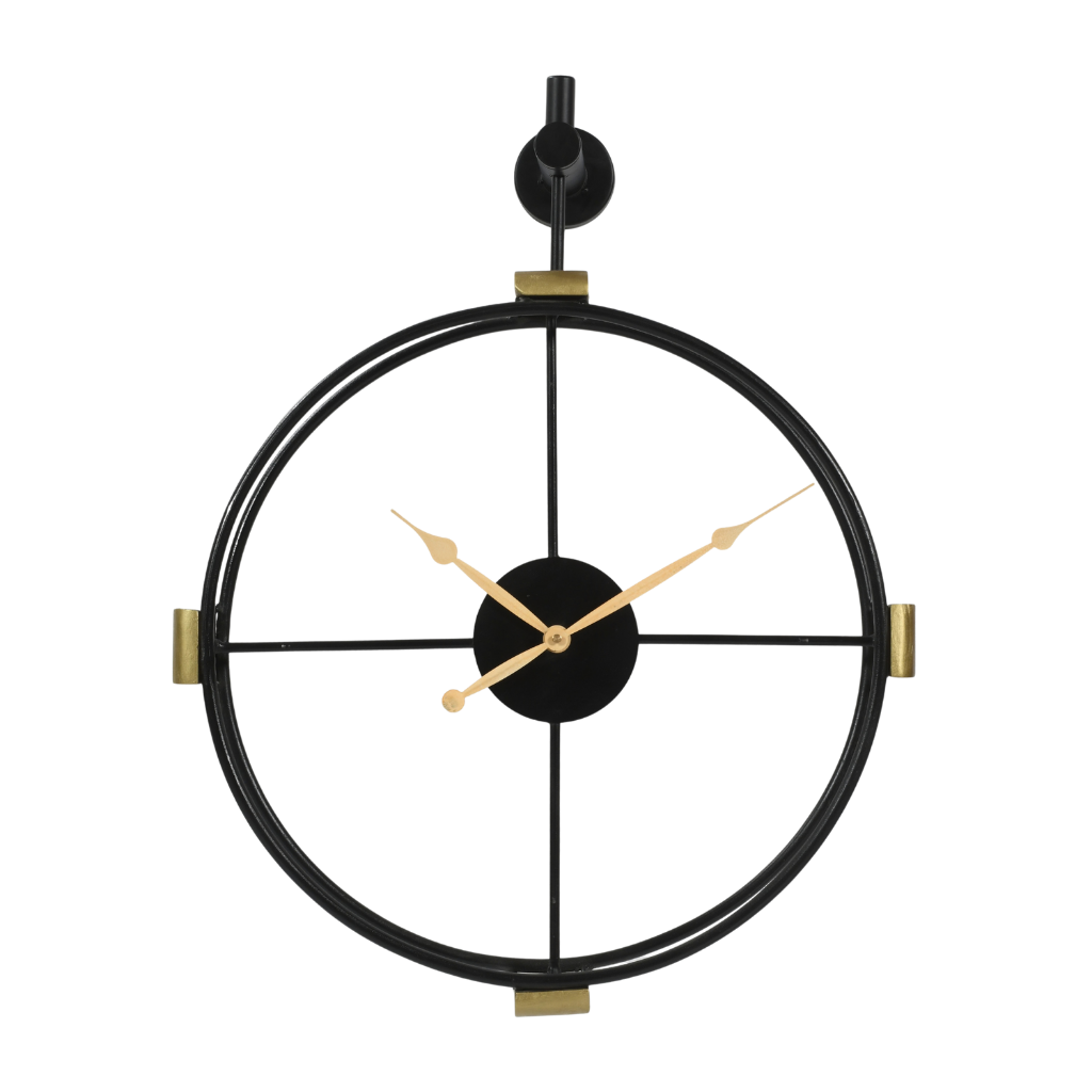 Artypillar Round Minimal Iron Wall Clock - 18-Inch