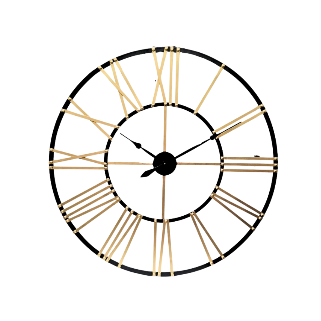 Artypillar 48-Inch Classic Iron Roman Numeral Wall Clock