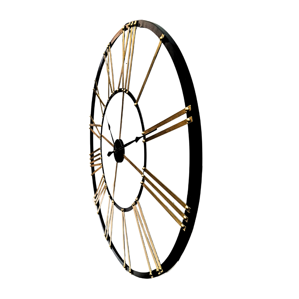 Artypillar 48-Inch Classic Iron Roman Numeral Wall Clock