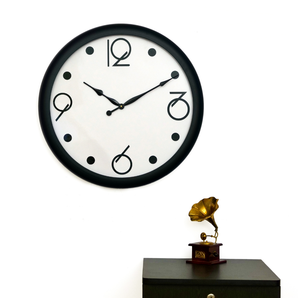 Artypillar Modern Minimalist Designer Round Wall Clock - 24 Inch