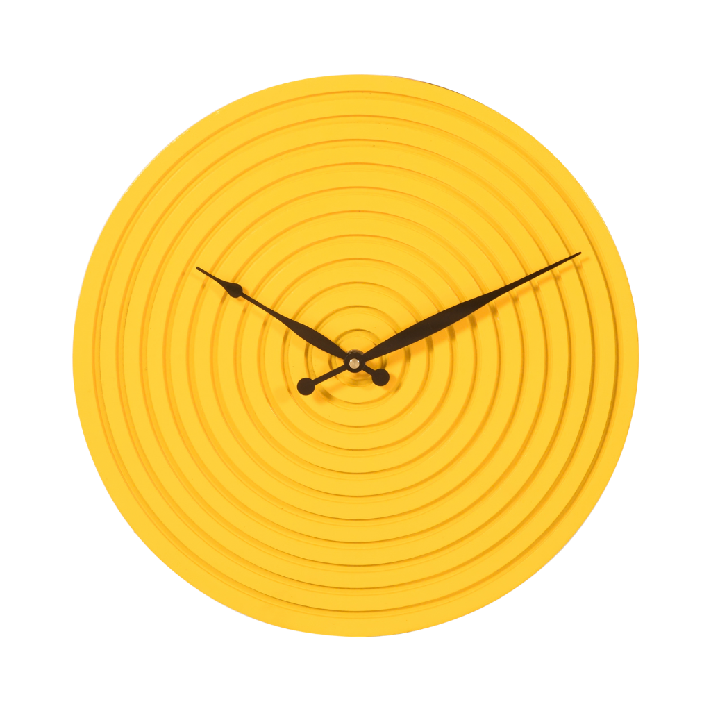 Artypillar Round Minimalist Wall Clock Concentric Design - 12-Inch