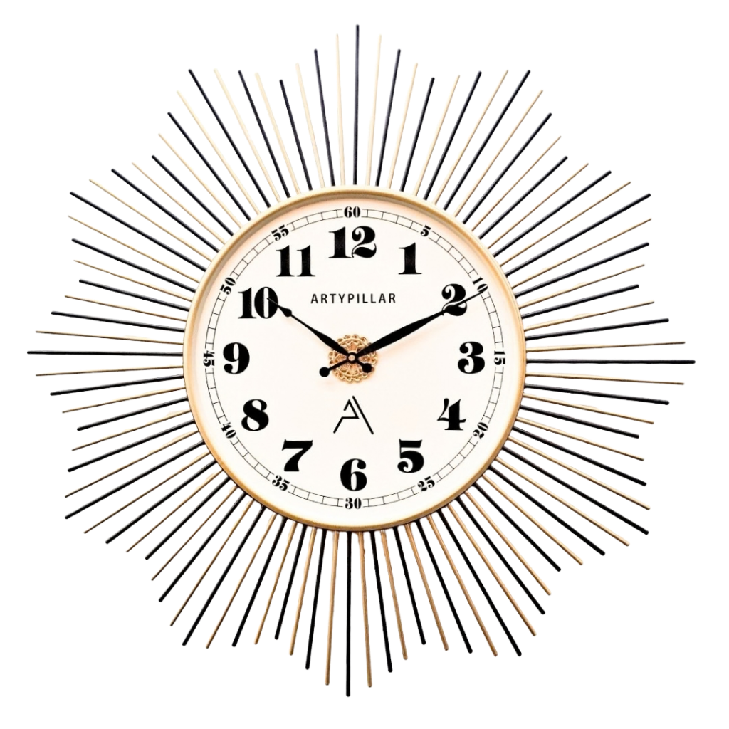 Artypillar Round Mid-Century Wall Clock - 24-Inch