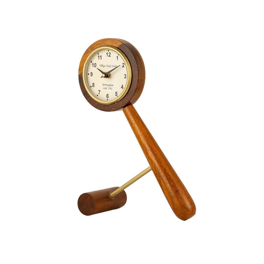 Artypillar 12-Inch Wooden Designer Table Clock