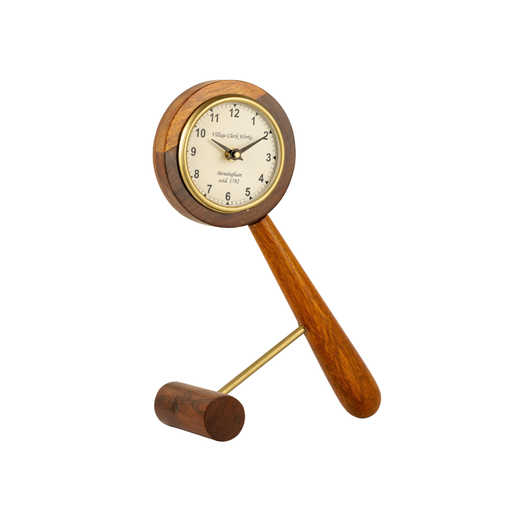 Artypillar 12-Inch Wooden Designer Table Clock