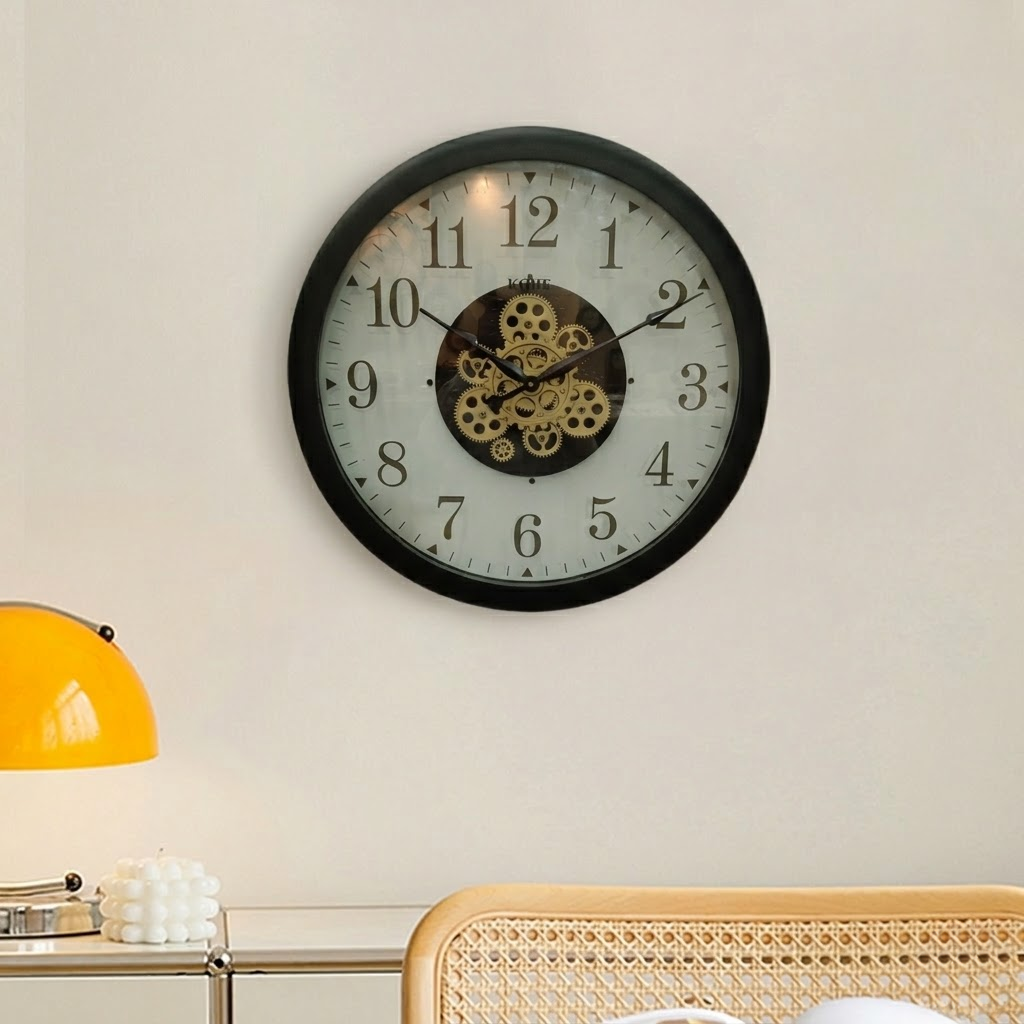 Artypillar Modern Gear Design Round Wall Clock - 24 Inch