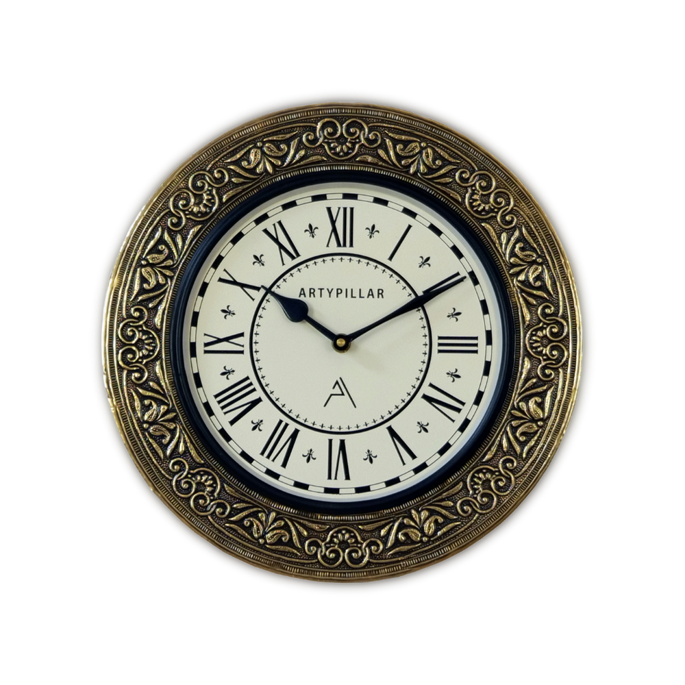 Artypillar Roman Dial Metal Clock