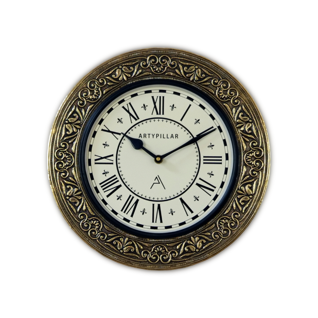 Artypillar Roman Dial Metal Clock
