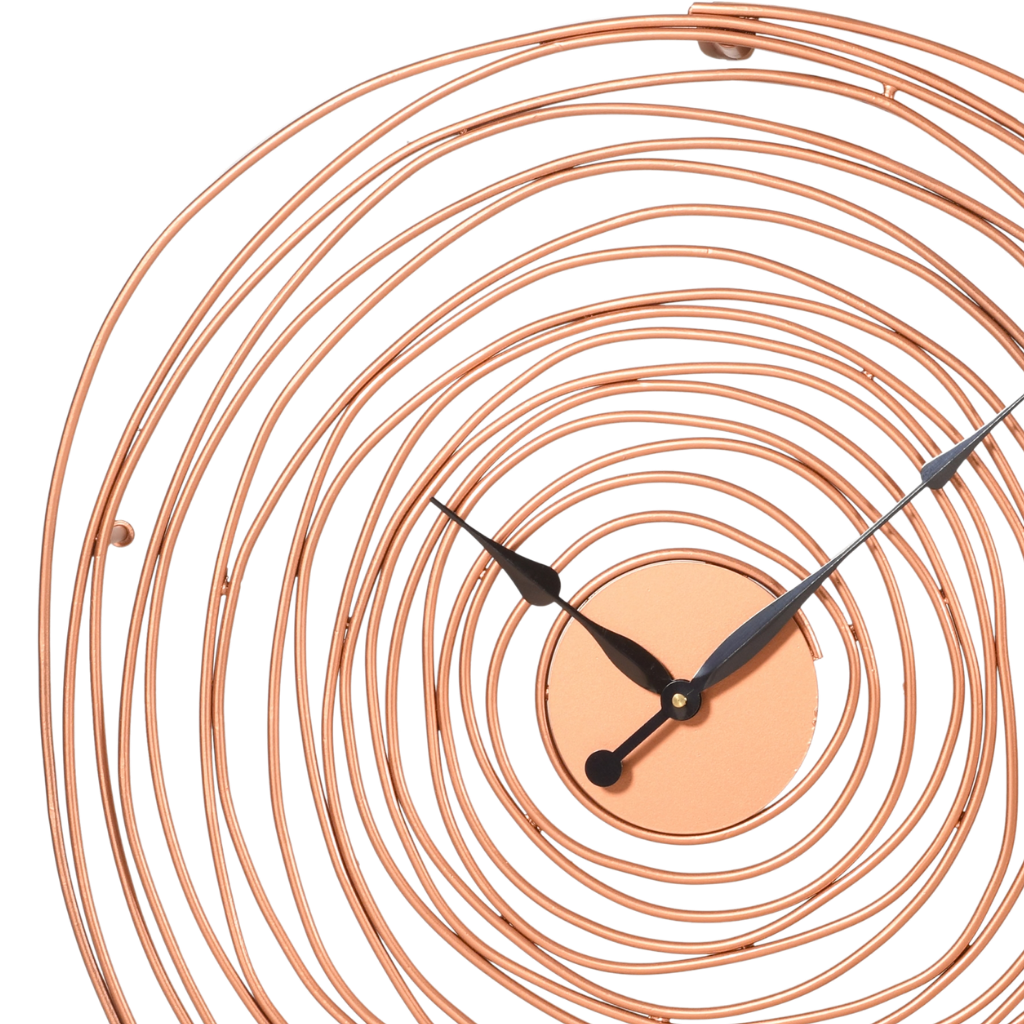 Artypillar 24-Inch Minimalist Spiral Metal Wall Clock
