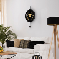 Artypillar 16-Inch Modern Minimalist Pendulum Wall Clock