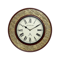 Artypillar Metal Emboss Classic Round Wall Clock - 16 Inch