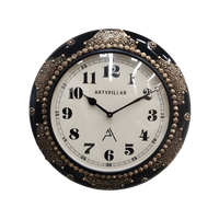 Artypillar Premium Metal Emboss Decorative Wall Clock – 14 Inch