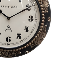 Artypillar Premium Metal Emboss Decorative Wall Clock – 14 Inch