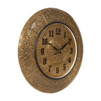 Artypillar Round Embossed Metal Wall Clock - 18-Inch
