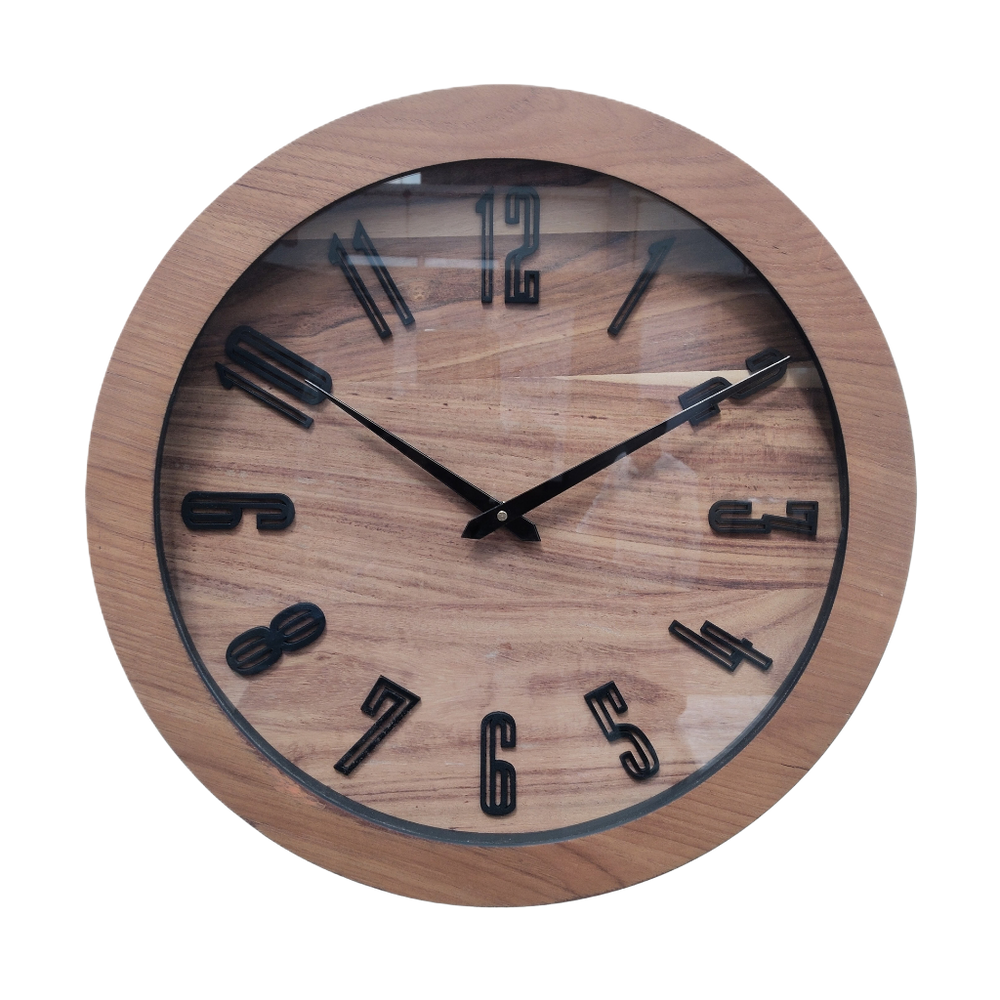 Artypillar Wooden Modern Designer Round Wall Clock - 16 Inch