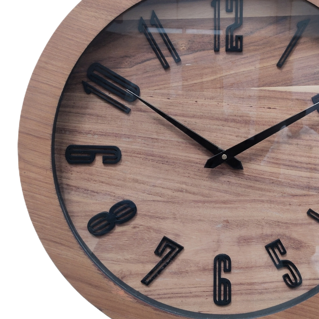 Artypillar Wooden Modern Designer Round Wall Clock - 16 Inch