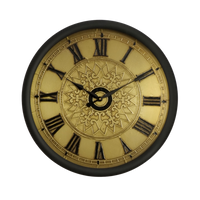 Artypillar Roman Numeral Round Embossed Metal Wall Clock - 18-Inch