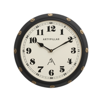 Artypillar 12-Inch Round Metal Emboss Decorative Wall Clock
