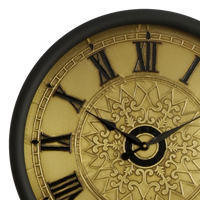 Artypillar Roman Numeral Round Embossed Metal Wall Clock - 18-Inch