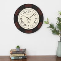 Artypillar 16-Inch Round Carved Designer Wall Clock