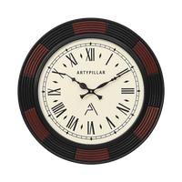 Artypillar 16-Inch Round Carved Designer Wall Clock