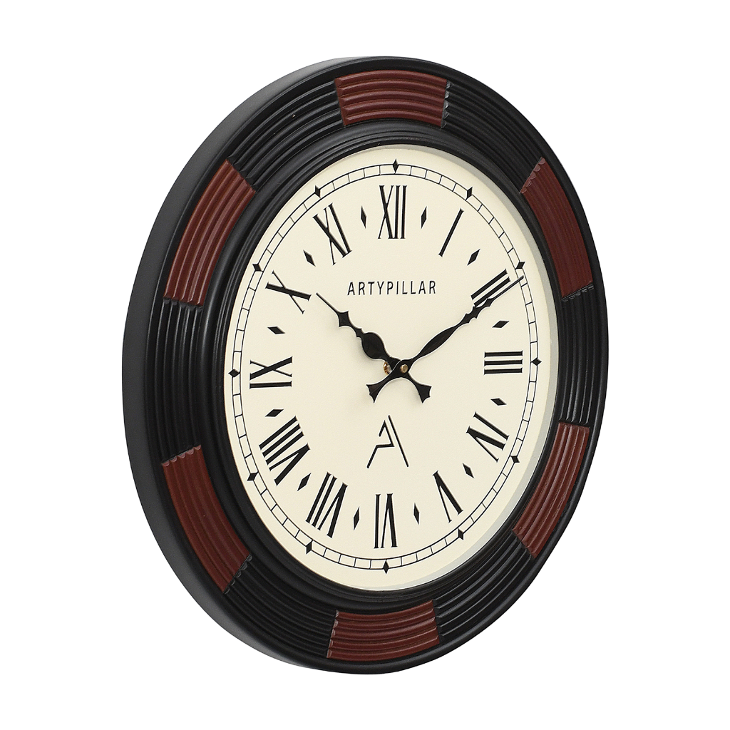 Artypillar 16-Inch Round Carved Designer Wall Clock