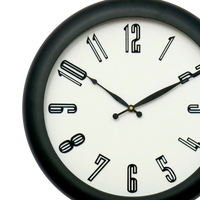 Artypillar Modern Minimalist Round Wall Clock - 14 Inch