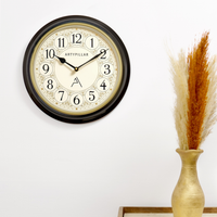 Artypillar Vintage Round Carved Wall Clock - 12-Inch