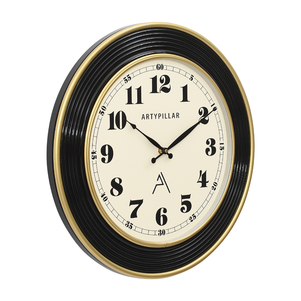 Artypillar 16-Inch Round Carved Decorative Wall Clock