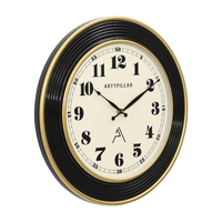 Artypillar 16-Inch Round Carved Decorative Wall Clock