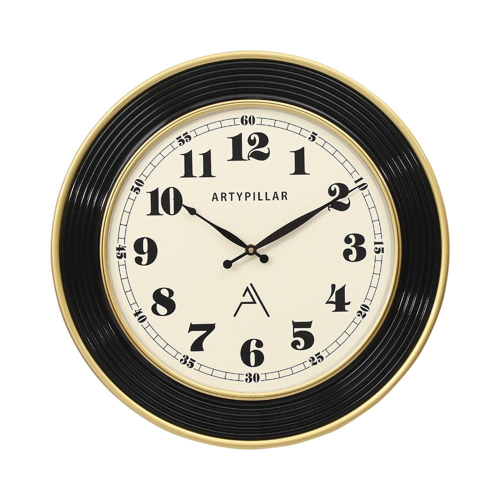 Artypillar 16-Inch Round Carved Decorative Wall Clock