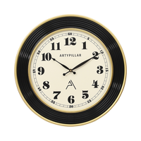 Artypillar 16-Inch Round Carved Decorative Wall Clock