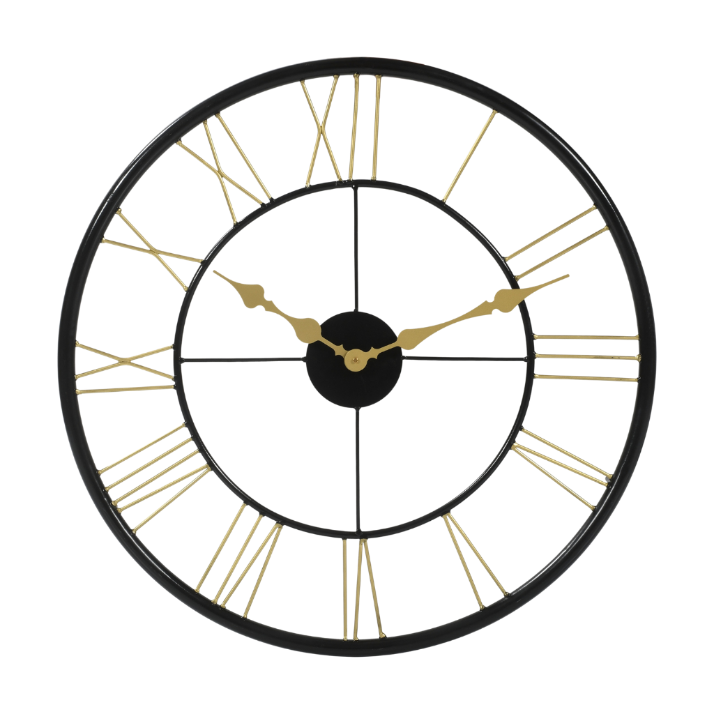 Artypillar Round Classic Iron Wall Clock - 24-Inch