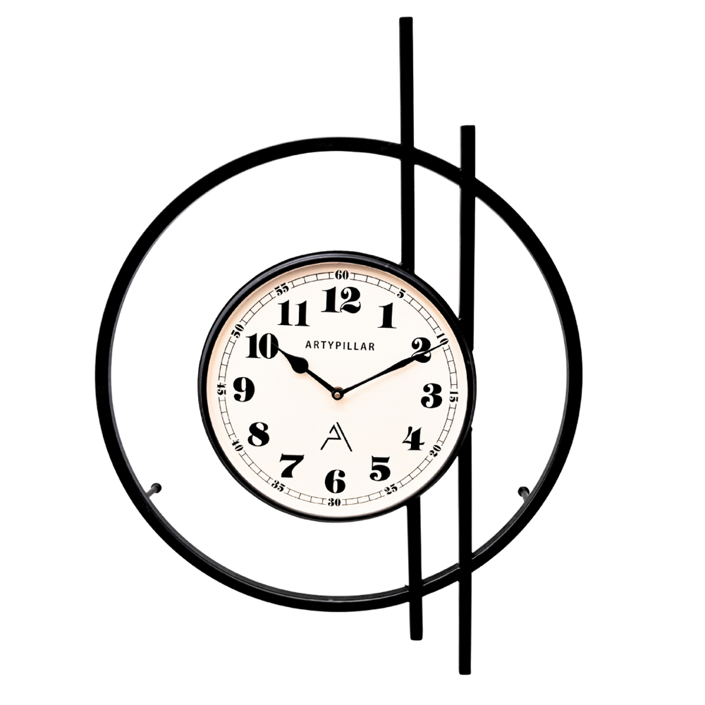 Artypillar 24-Inch Mid-Century Modern Metal Wall Clock