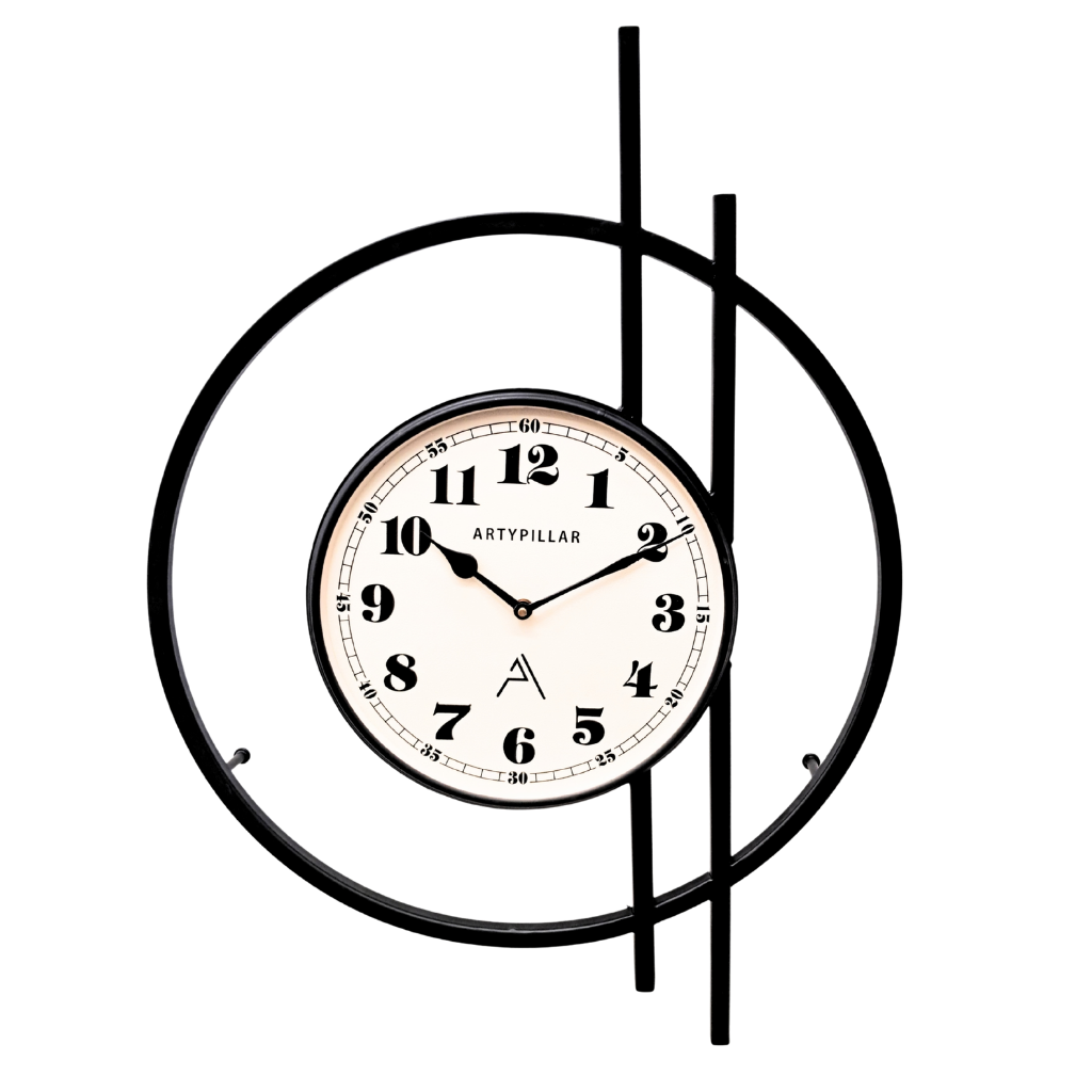 Artypillar 24-Inch Mid-Century Modern Metal Wall Clock