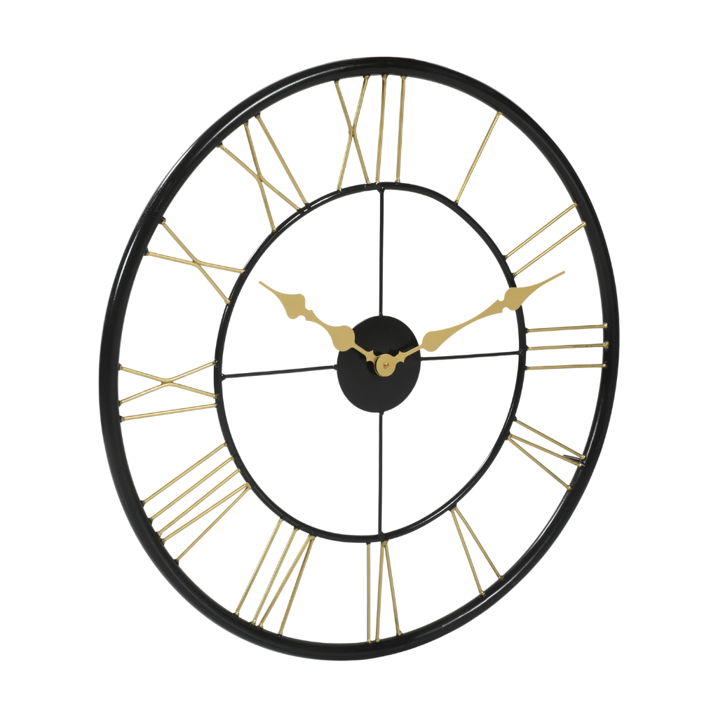 Artypillar Round Classic Iron Wall Clock - 24-Inch