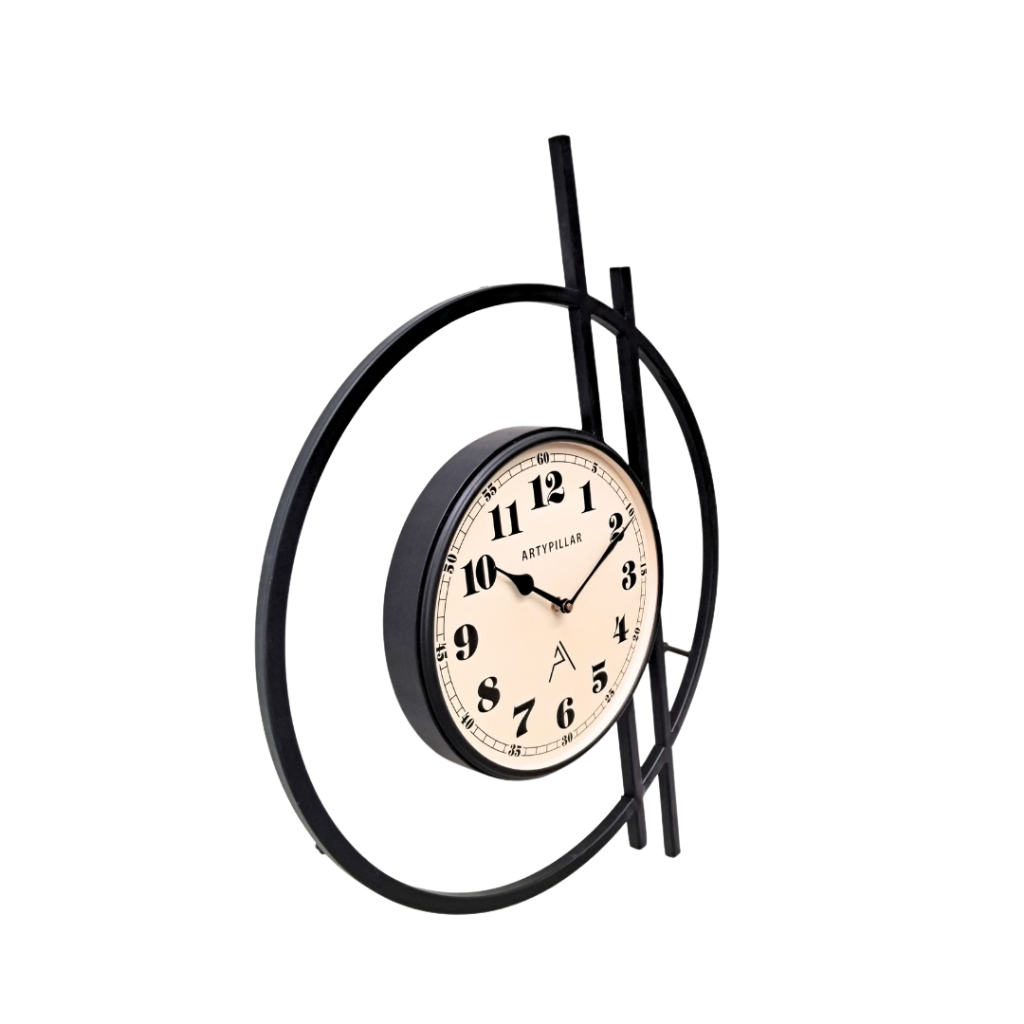 Artypillar 24-Inch Mid-Century Modern Metal Wall Clock