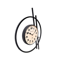 Artypillar 24-Inch Mid-Century Modern Metal Wall Clock