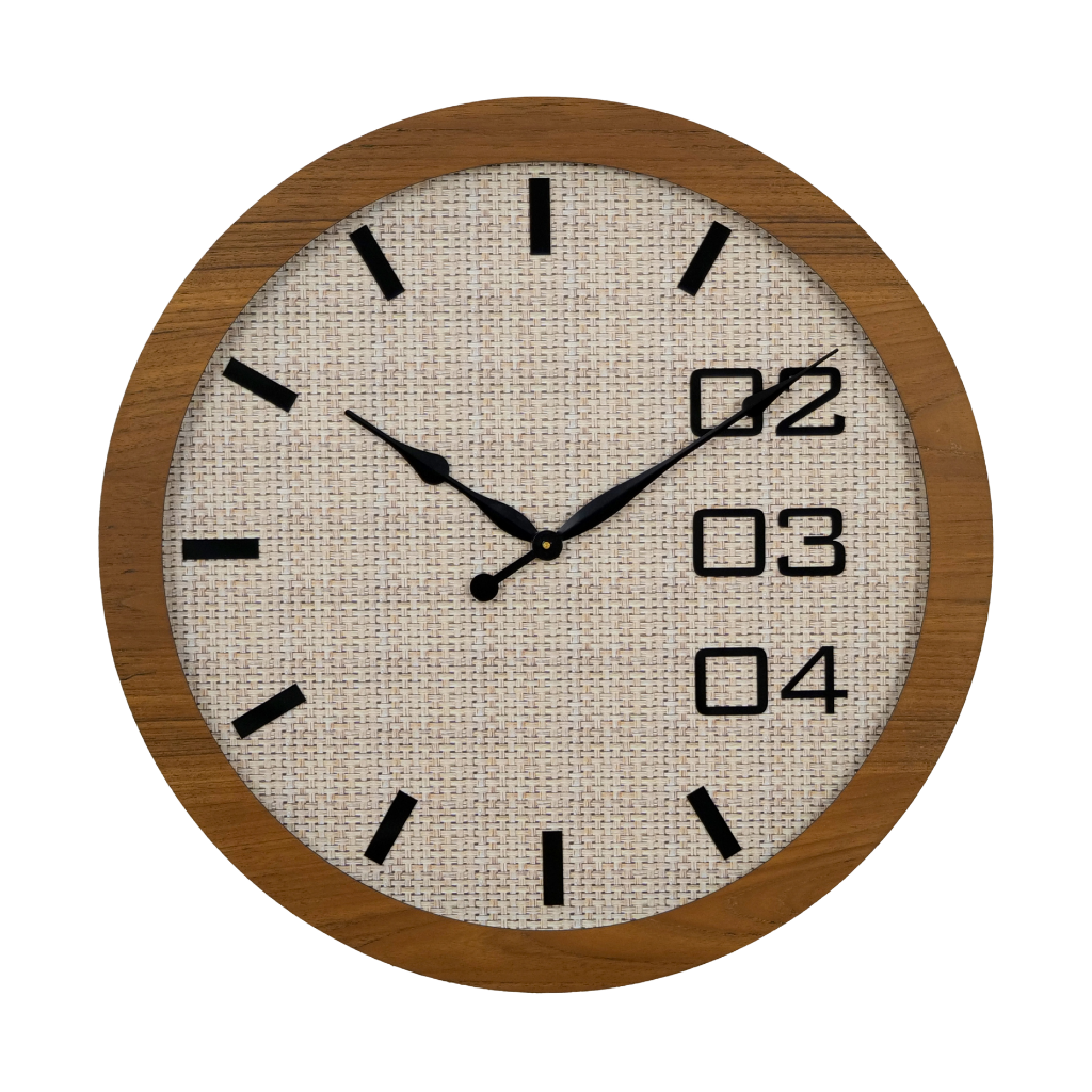 Artypillar Wooden Modern Designer Round Wall Clock - 24 Inch