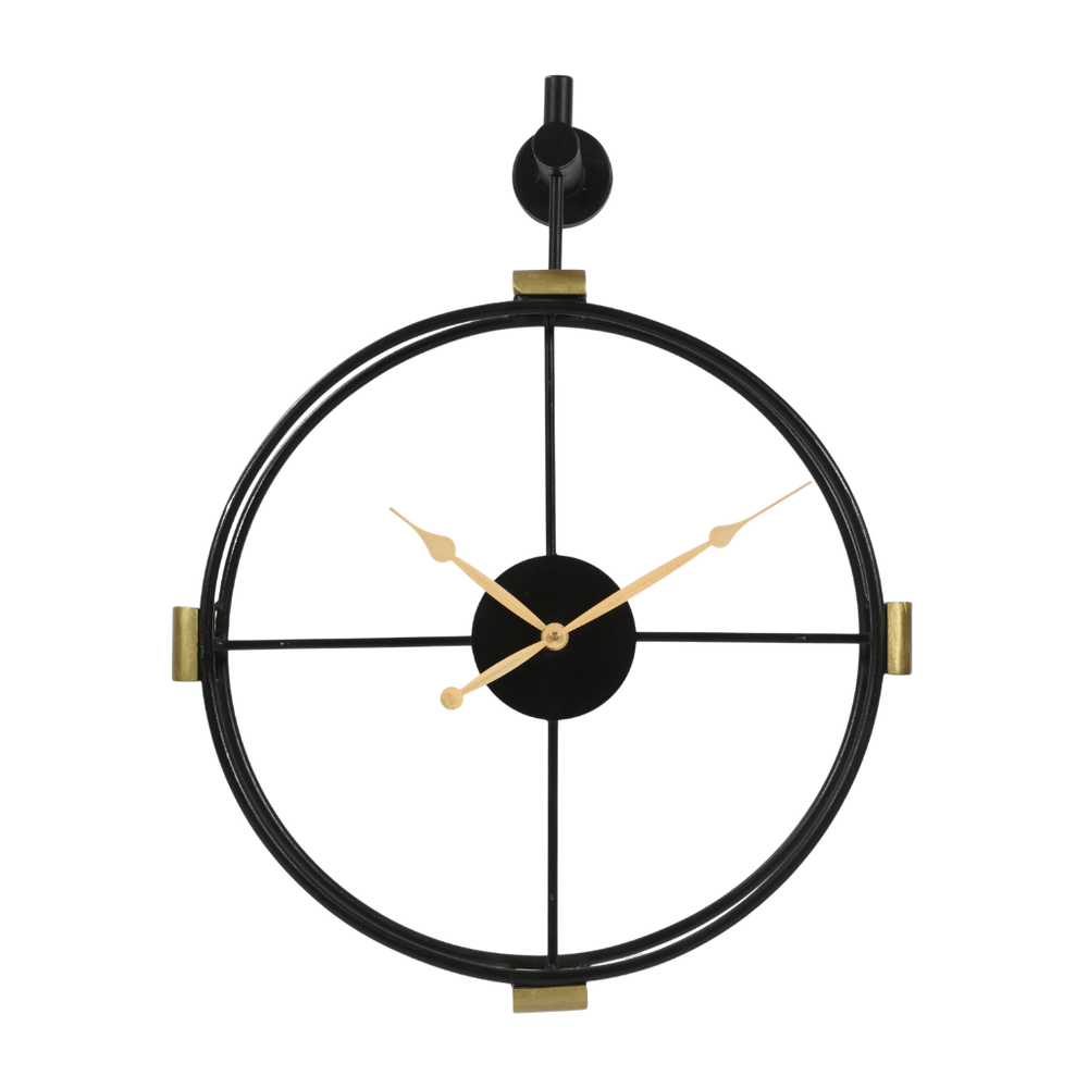 Artypillar Round Minimal Iron Wall Clock - 18-Inch