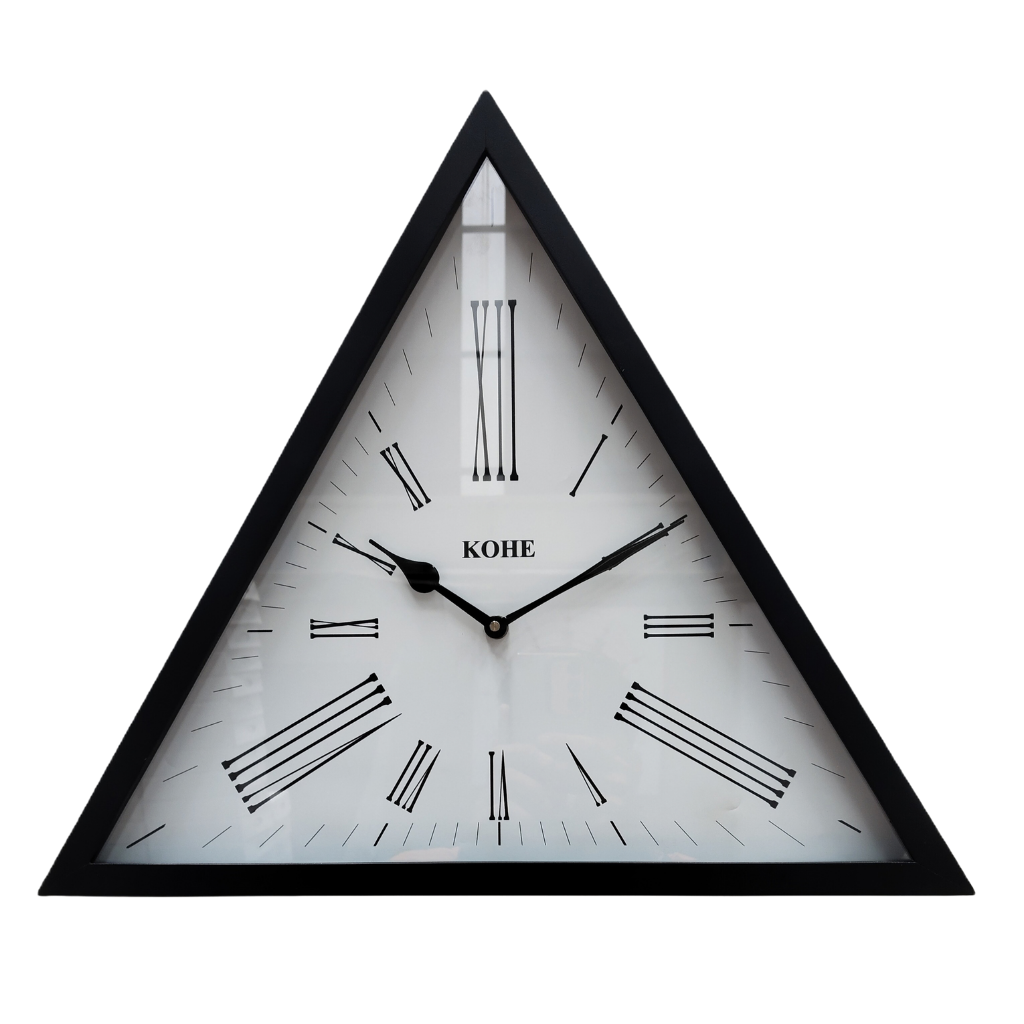 Artypillar Triangle Plain Polish Designer Wall Clock - 18 Inch