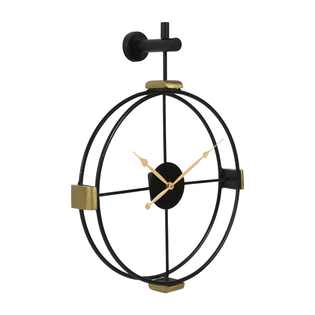Artypillar Round Minimal Iron Wall Clock - 18-Inch