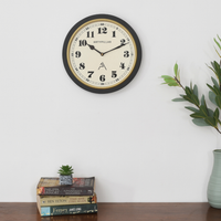 Artypillar Classic Round Carved Wall Clock - 12-Inch
