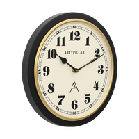 Artypillar Classic Round Carved Wall Clock - 12-Inch