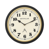 Artypillar Classic Round Carved Wall Clock - 12-Inch