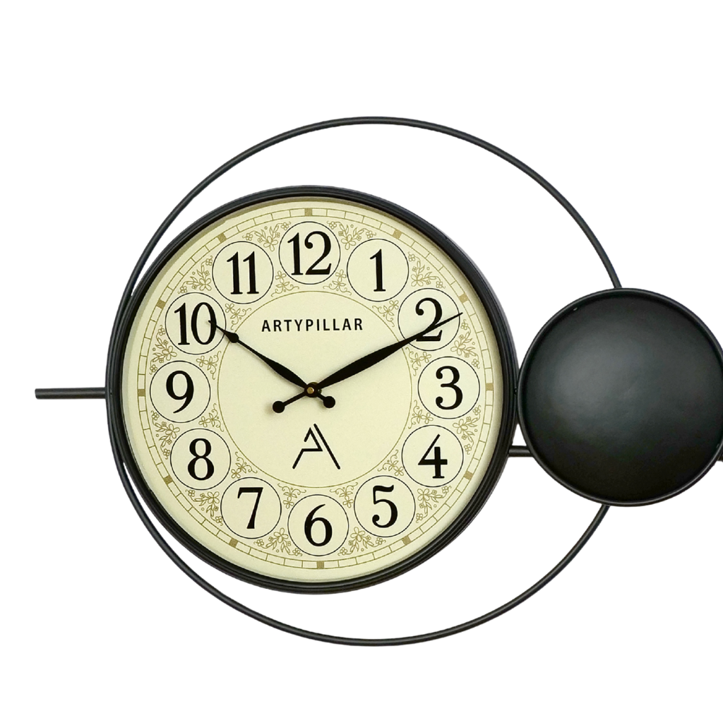 Artypillar 36-Inch Mid-Century Modern Metal Designer Wall Clock