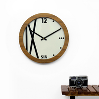 Artypillar Wooden Modern Designer Round Wall Clock - 16 Inch