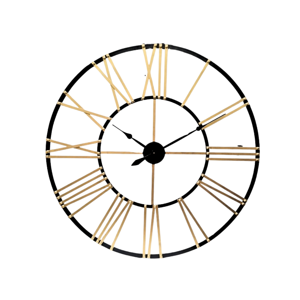 Artypillar 48-Inch Classic Iron Roman Numeral Wall Clock