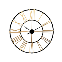 Artypillar 48-Inch Classic Iron Roman Numeral Wall Clock