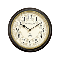 Artypillar Vintage Round Carved Wall Clock - 12-Inch