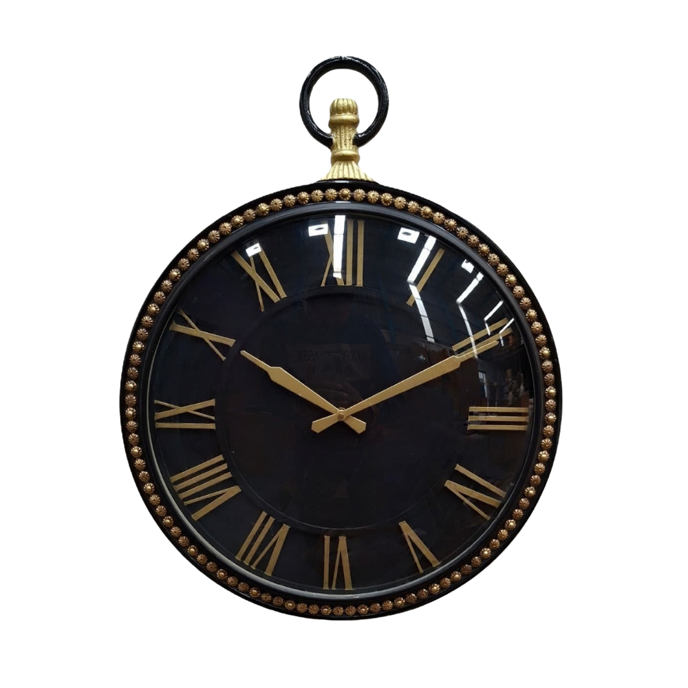 Artypillar Metal Emboss Roman Dial Round Wall Clock – 16 Inch